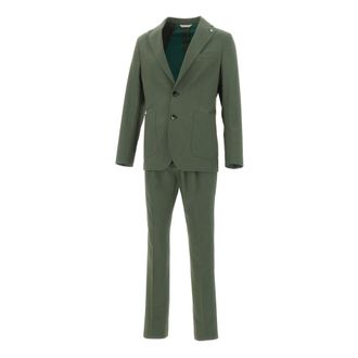 Manuel Ritz Single Breasted Suits, male, Green, Size: XL Nuvola Single-Breasted Suit