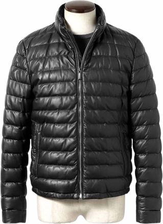 Moorer Mens Stand Collar Lightweight Down Jacket In Nero