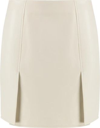 Tod's Leren Minirok - Dames - Leren & Su&egrave;de rokken - Wit - S - Leer - Rokken