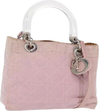 Dior Pre-owned Handbags, female, Pink, Size: ONE SIZE Pre-owned Vintage Nylon Hand Bag
