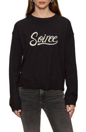 Sanctuary Crewneck Sweater in Black at Nordstrom, Size Xx-Large