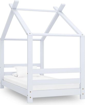 vidaXL Vidaxl - Estructura De Cama Infantil Madera Maciza Pino Blanco 70x140 Cm