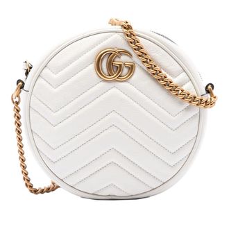 Gucci Pre-owned Gucci Mini GG Marmont Matelasse Calfskin Round Crossbody Ladies WHA3VFUC8ZBOUDOX