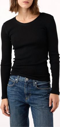 Amo Swoon Long Sleeve Tee In Black