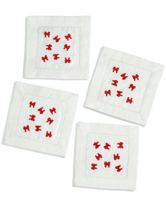 Tiramisu Set Of 4 Dapper Bow Tie Bliss Cocktail Napkins