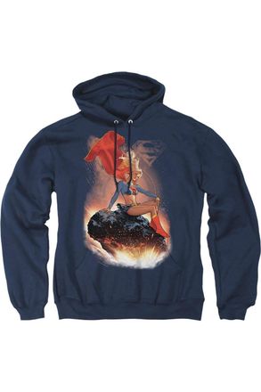Gildan Superman Ride It Out Adult Pull Over Hoodie / Hooded Sweatshirt