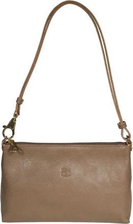 IL BISONTE Stijlvolle leren schoudertas - Dames - Schoudertassen - Bruin - ONE Size - Tassen