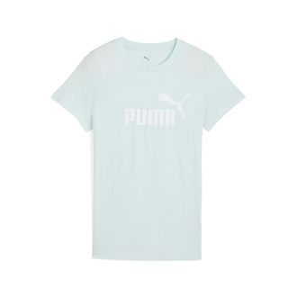 Puma T-Shirt PUMA ESS NO. 1 LOGO TEE (S), Damen, Gr. XL, blau (peaceful blau), Jersey, Obermaterial: 100% Baumwolle, bedruckt, regular fit normal, Rundhals