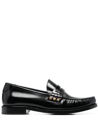 Saint Laurent Schuhe leren loafers - Zwart