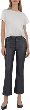 Kut from the Kloth Kelsey High-Rise Ankle Flared Jeans In Silver Bell