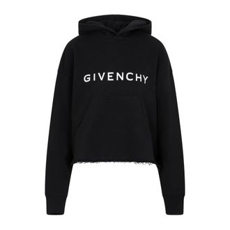 Givenchy Black Cotton Hooded Sweatshirt