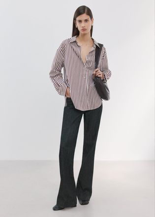 Mango Camicia cotone righe grezzo - Donna - XS - MANGO