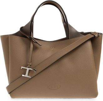 Tod's Brown T Timeless Mini Tote
