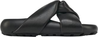 J/Slides Womens Calista Criss Cross Sandal In Black