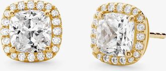 Michael Kors Precious Metal-Plated Sterling Silver Pav&eacute; Stud Earrings