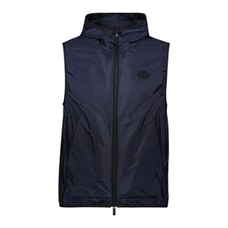 Moncler Vests, male, Blue, Size: 3XL Modern Sleeveless Vest Moretan