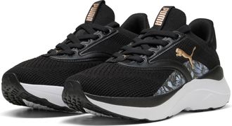 Puma Laufschuh PUMA SOFTRIDE MAYVE BLOOM WNS, Damen, Gr. 38,5, puma schwarz, rose gold, Textil, Schuhe Laufschuh