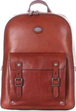 The Bridge Galileo Laptop Rugzak - Heren - Rugzakken - Bruin - ONE Size - Leer - Tassen