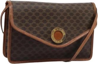 Celine Pre-owned Vintage macadam circle logo schoudertas - Dames - Vintage Schoudertas - Bruin - ONE Size - Vintage