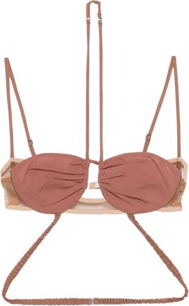 Nensi Dojaka Top bikini drappeggiato - Toni neutri