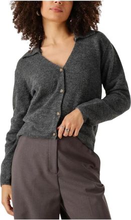 Modstr&ouml;m Patrickmd Cardigan - Dames - Vesten - Grijs - M - Truien & Vesten