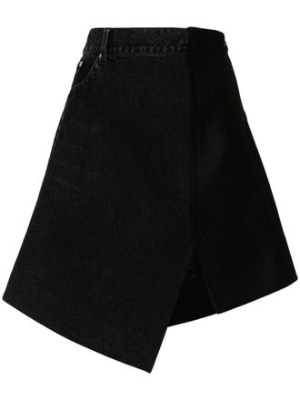 sacai asymmetric skirt - Black