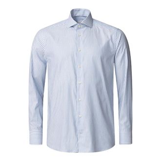 Eton Formal Shirts, male, Blue, Size: 5XL Striped Signature Oxford Shirt