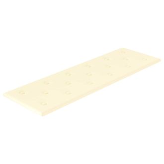 vidaXL Cabecero De Pared 12 Pcs Crema 90 X 30 Cm Cuero Sint&eacute;tico Vidaxl