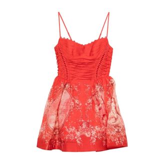 Zimmermann Short Dresses, female, Red, Size: S Short Dress