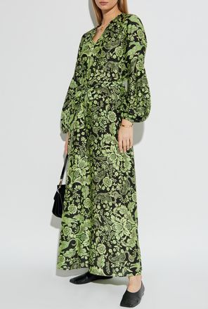 Diane Von Fürstenberg Dress With Silk Finish, Womens, Green