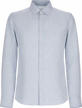 120% Lino Linen Traditional Collar Relaxed Shirt