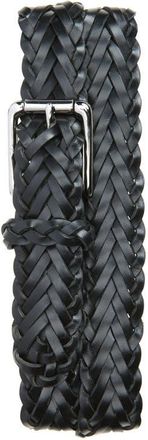 Ralph Lauren Purple Label Sportsman Braided Leather Belt in Black at Nordstrom, Size 32