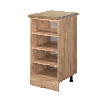 Vicco Estante De Cocina R-line, Roble Dorado, 40 Cm, Et Roble