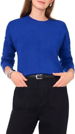 Vince Camuto Exposed Seam Crewneck Sweater in Cobalt Sea at Nordstrom, Size X-Small