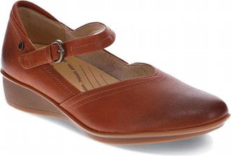 Revere Comfort Shoes Womens Narita Mary-Jane Flats In Cognac