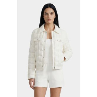 Rudsak Seoul Quilted Down Shirt Jacket in White at Nordstrom, Size X-Small