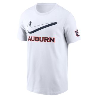 Nike Auburn Primetime Campus 2-Hit Swoosh Nike Mens College T-Shirt in White | N19910AAUN-19P