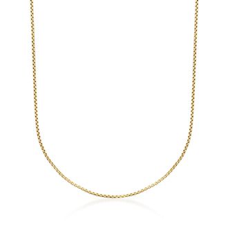 Ross-Simons 1.7mm 14kt Yellow Gold Rounded Box-Chain Necklace