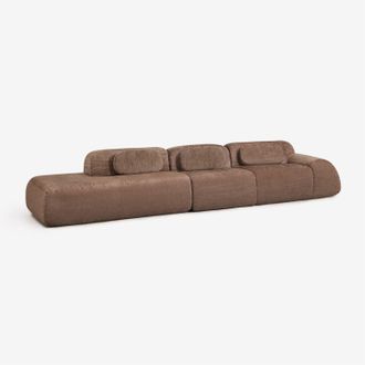 Sklum Sof&aacute; Modular Esquinero De 3 Piezas Con Div&aacute;n Izquierdo En Chenilla Envasado Al Vac&iacute;o Merida Sklum