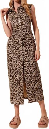 So Me Allison Midi Dress In Leopard