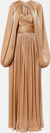 Costarellos Gathered pleated gown
