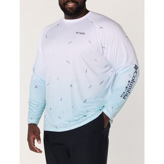 Columbia Big & Tall PFG Frenzy Long-Sleeve T-Shirt in Marine Light at Nordstrom, Size 2X Big
