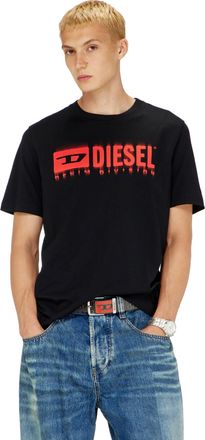 Diesel T-shirt with blurry Diesel logo - T-Shirts - Man - Black