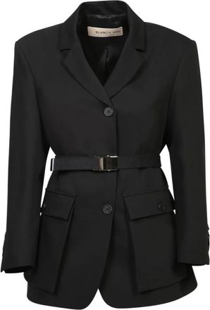 Blanca Vita Zwarte Jas - Dames - Blazers - Zwart - M - Jassen