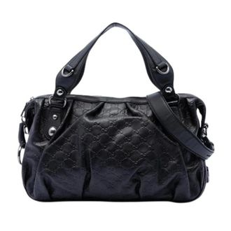 Gucci Pre-owned Handbags, female, Black, Size: ONE SIZE Pre-owned Vintage Satchel