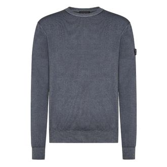 Peuterey Round-neck Knitwear, male, Gray, Size: M Round-neck Knitwear