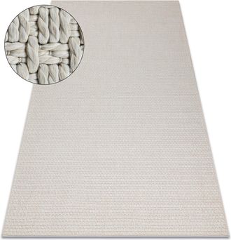 RugsX Rugsx - Alfombra Origi 3561 Crema - Hilo De Sisal Tejido Plano Beige 136x190 Cm