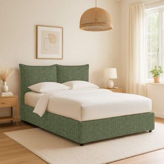 Talamo Italia Cama Individual Chatteris, Desenfundable, Hecho En Italia, Verde