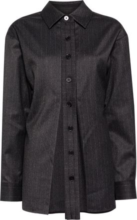 CHRISTOPHER ESBER tailored floating shirt - women - Virgin Wool/Polyester/Viscose/Elastane - 12 - Grey