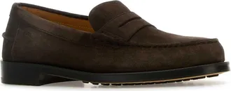 Tod's Mens Suede Loafer Brown